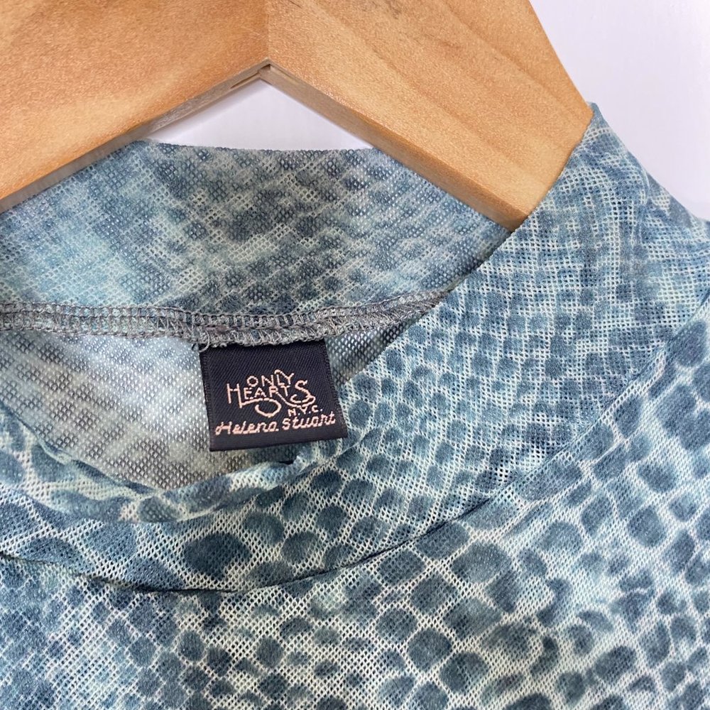 Revolve Python Tulle Mock Neck Bodysuit - image 7